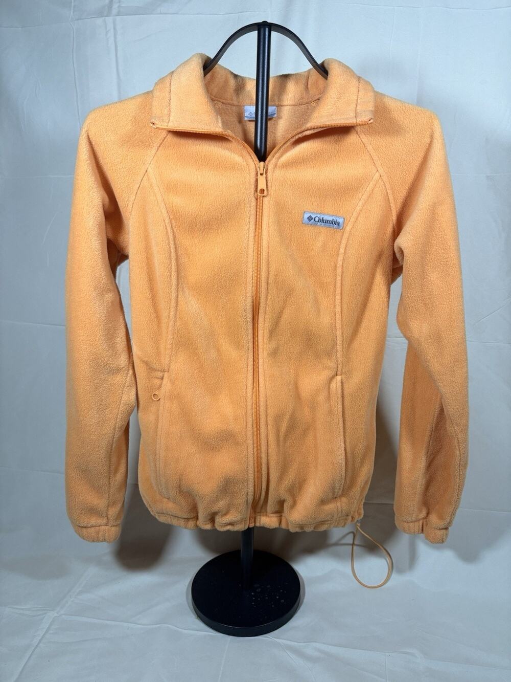 Columbia Women’s Fleece Jacket Peach Orange Full Zip Soft Warm Layer Size S